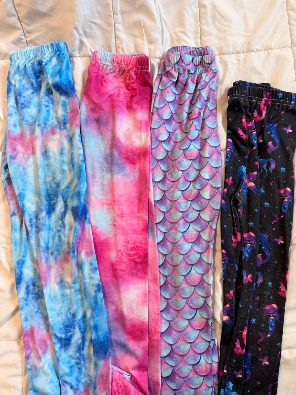 Girls 6/7 Leggings Bundle – 4 Cute Printed Leggings